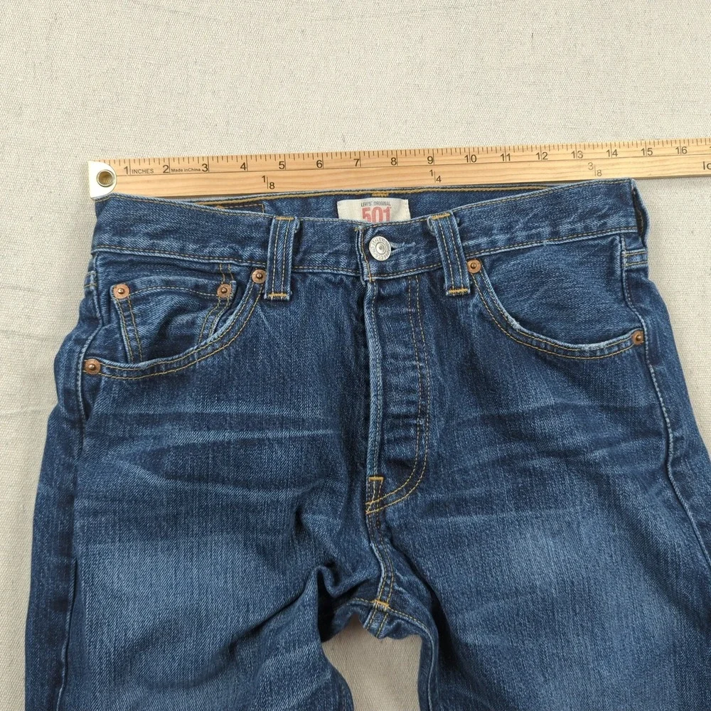 Levis 501 Jeans Mens 29x32 Blue Button Fly Classic American Casual Western